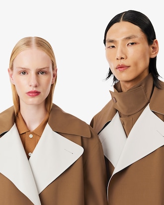 Trench-coat laine mélangée Défilé