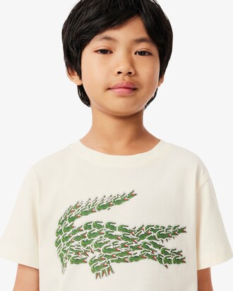 T-shirt coton imprim&eacute; crocodile