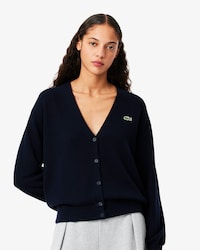 Cardigan coton col V