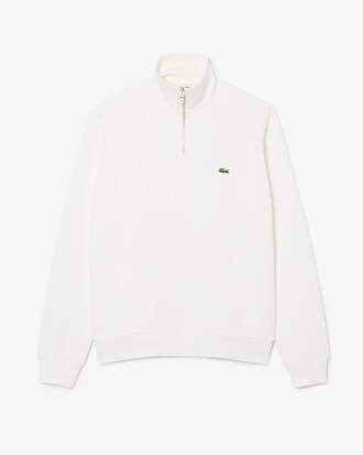 Sweatshirt zipp&eacute; interlock col montant
