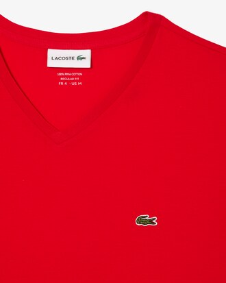 T-shirt coton Pima l&eacute;ger col V