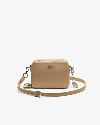 Women's Daily Classic Bi-Material Double Zip Shoulder Bag