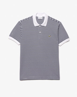 Polo L.12.12 classic fit en Petit Piqué rayé