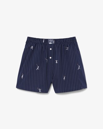 Short boxer motif jacquard popeline