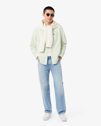 Chemise regular fit Oxford ray&eacute;e