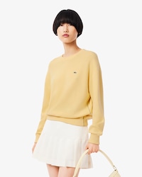 Pull relaxed fit col rond coton