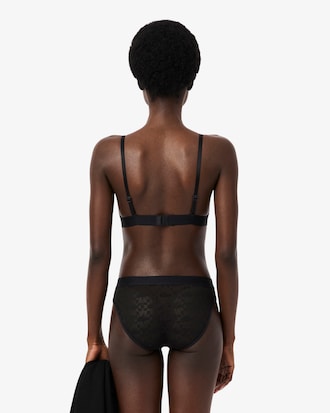 Culotte en dentelle ceinture sigl&eacute;e