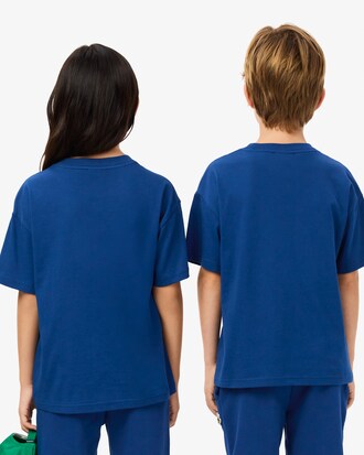 T-shirt coton badge contrasté