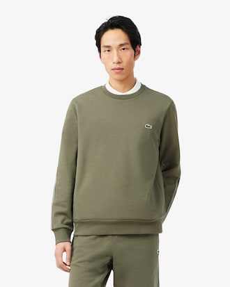 Sweatshirt molleton bande ray&eacute;e