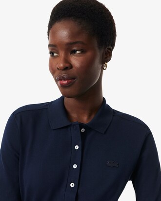 Polo L.12.D slim fit en mini Piqu&eacute; stretch