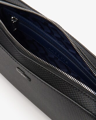 Trousse zippée Chantaco en cuir piqué uni