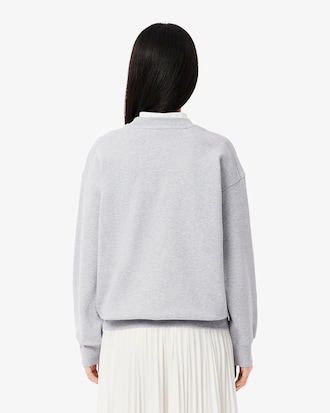 Sweatshirt oversize crocodile plissé