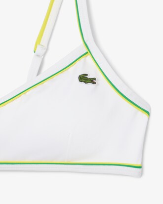 Haut de maillot de bain à liserés