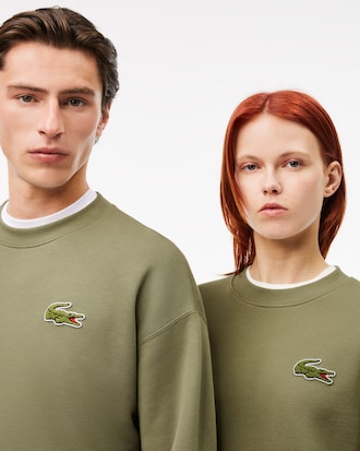Sweatshirt loose fit molleton avec badge