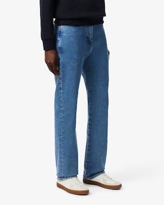 Jean denim taille haute straight fit