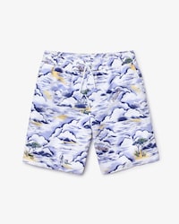 Short de bain long en tissu l&eacute;ger &agrave; s&eacute;chage rapide imprim&eacute;