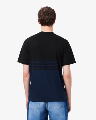 T-shirt jersey ray&eacute; color-block