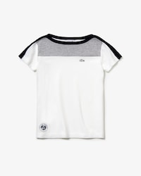 T-shirt Fille Lacoste SPORT coton stretch Édition Roland Garros