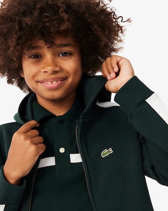 Sweatshirt zipp&eacute; &agrave; capuche molleton