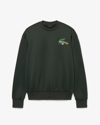 Sweatshirt satin&eacute; crocodile floral D&eacute;fil&eacute;