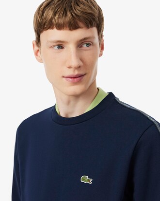 Sweatshirt molleton bande ray&eacute;e