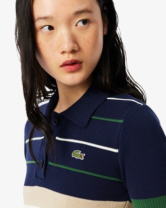 Pull col polo rayé fabriqué en France