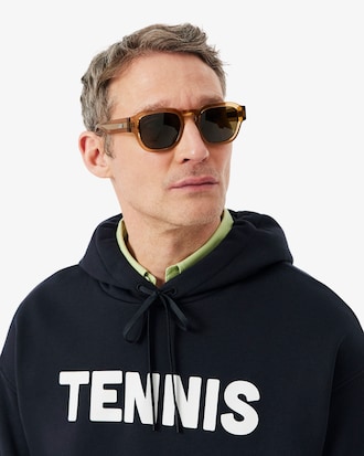 Sweatshirt &agrave; capuche imprim&eacute; tennis