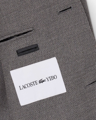 Veste tailleur laine m&eacute;lang&eacute;e Lacoste x Wang Yibo