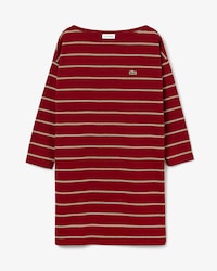 Robe marini&egrave;re &agrave; manches longues en coton c&ocirc;tel&eacute;