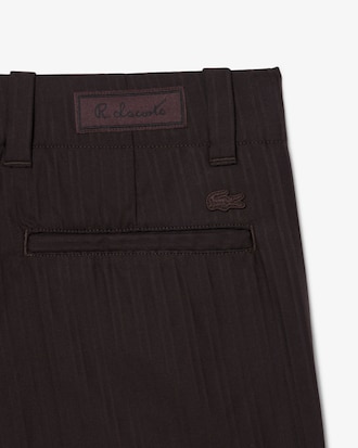 Pantalon de costume straight fit coton ray&eacute;