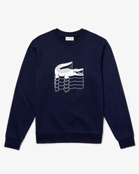 Sweatshirt col rond en molleton avec impression crocodile