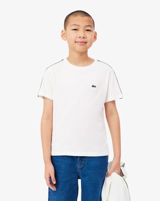 T-shirt coton bandes sigl&eacute;es