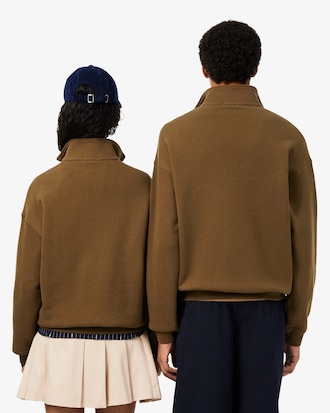 Sweatshirt col zipp&eacute; molleton &eacute;pais
