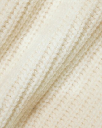 Pull zippé col montant laine cardée