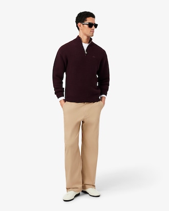 Pull col montant zipp&eacute; laine