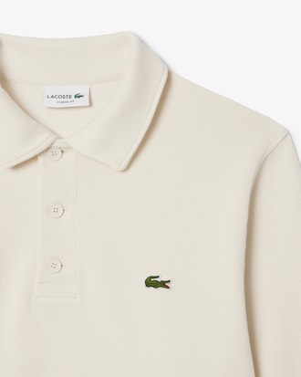Sweatshirt col polo coton côtelé