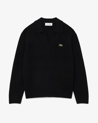 Pull col polo cachemire maille 3D