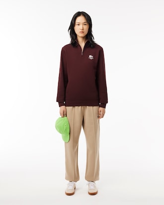 Sweatshirt col montant zippé imprimé
