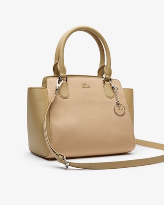 Women's Daily Classic Gusseted Bi-Material Tote Bag