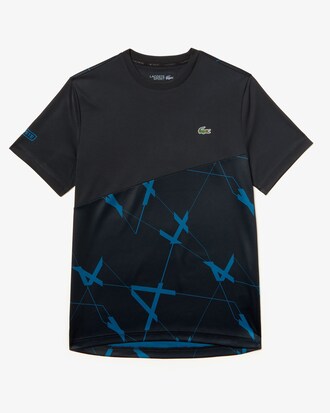 T-shirt Tennis Lacoste SPORT en piqué respirant à motif géométrique