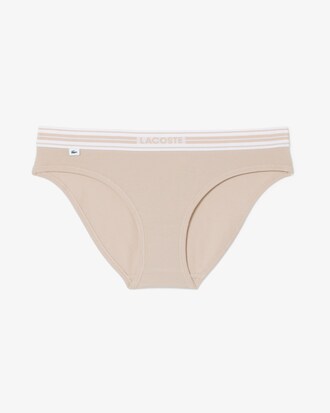 Culotte coton stretch ceinture contrast&eacute;e