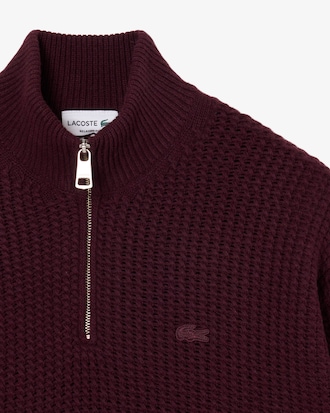 Pull col montant zipp&eacute; laine