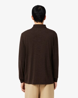 Polo manches longues laine regular fit