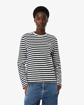 T-shirt manches longues coton rayé