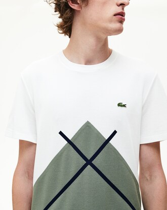 T-shirt col rond Made in France en piqué à motif jacquard