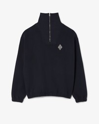 Sweatshirt loose fit col zipp&eacute; en Piqu&eacute;