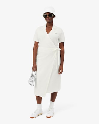 Robe polo portefeuille mini Piqu&eacute; stretch