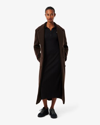 Robe slim fit col polo coton côtelé