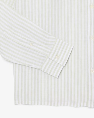 Chemise regular fit en lin ray&eacute;e