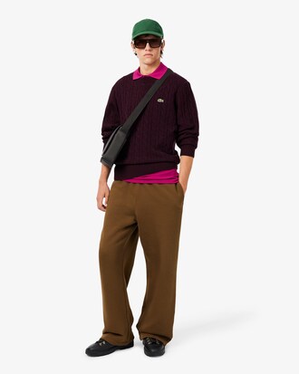 Pull torsad&eacute; en laine col rond